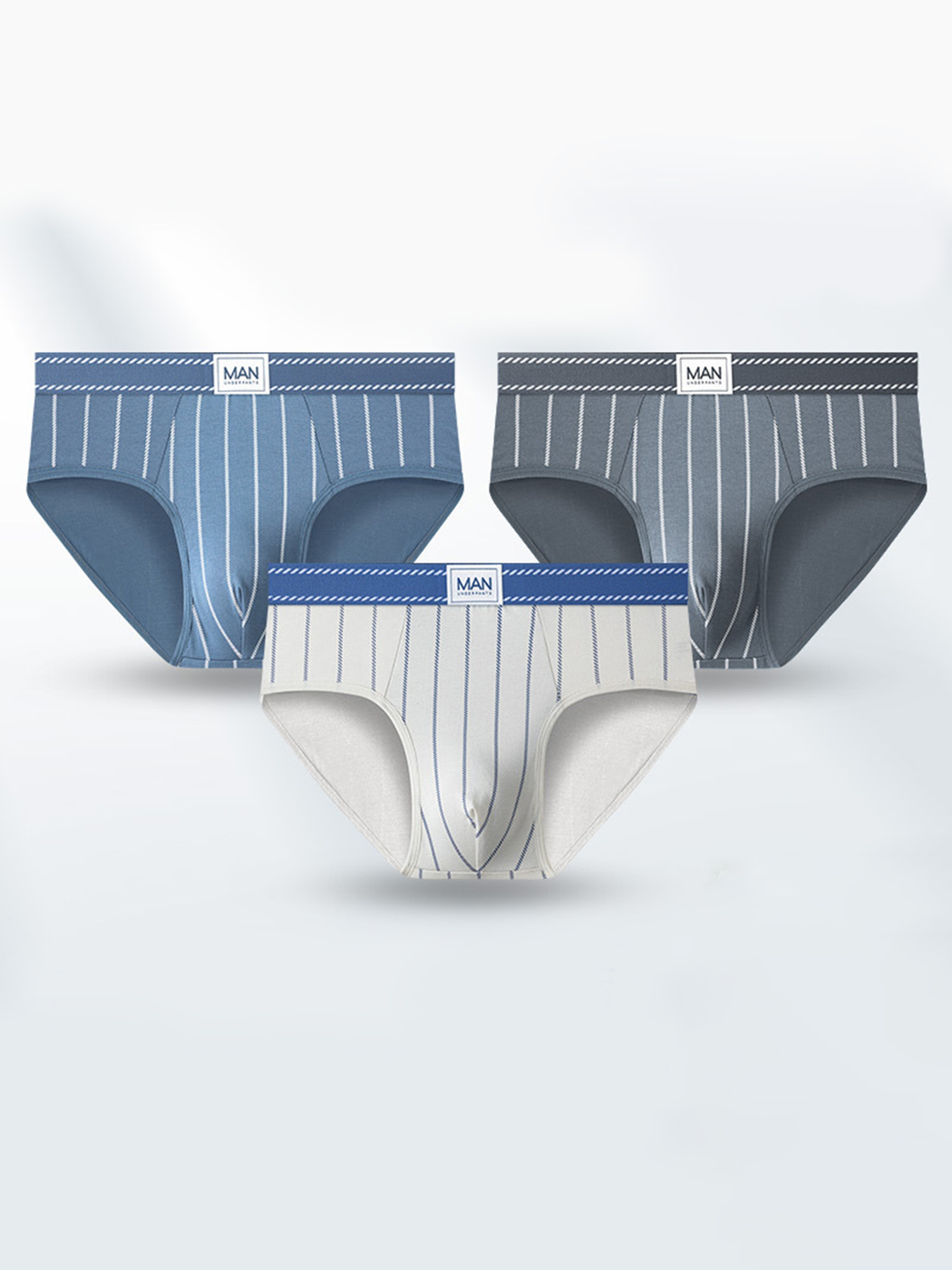 3 Pack Men's Classic Striped Briefs