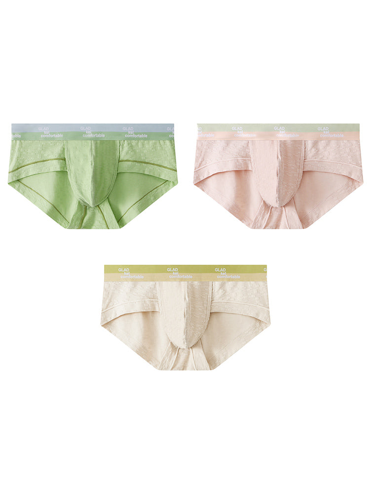 3 Pack Men's Baby Cotton High-Stretch Skin-Friendly Breathable Briefs