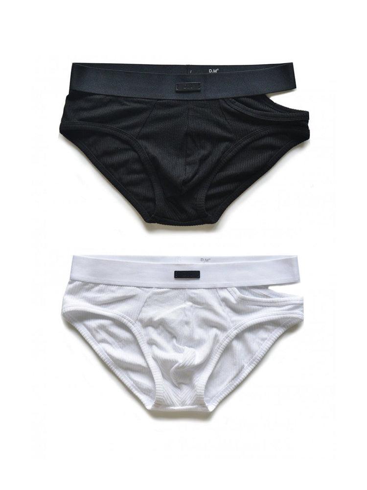 2 Pack Men's Low-Rise Sexy Side-Opening Briefs