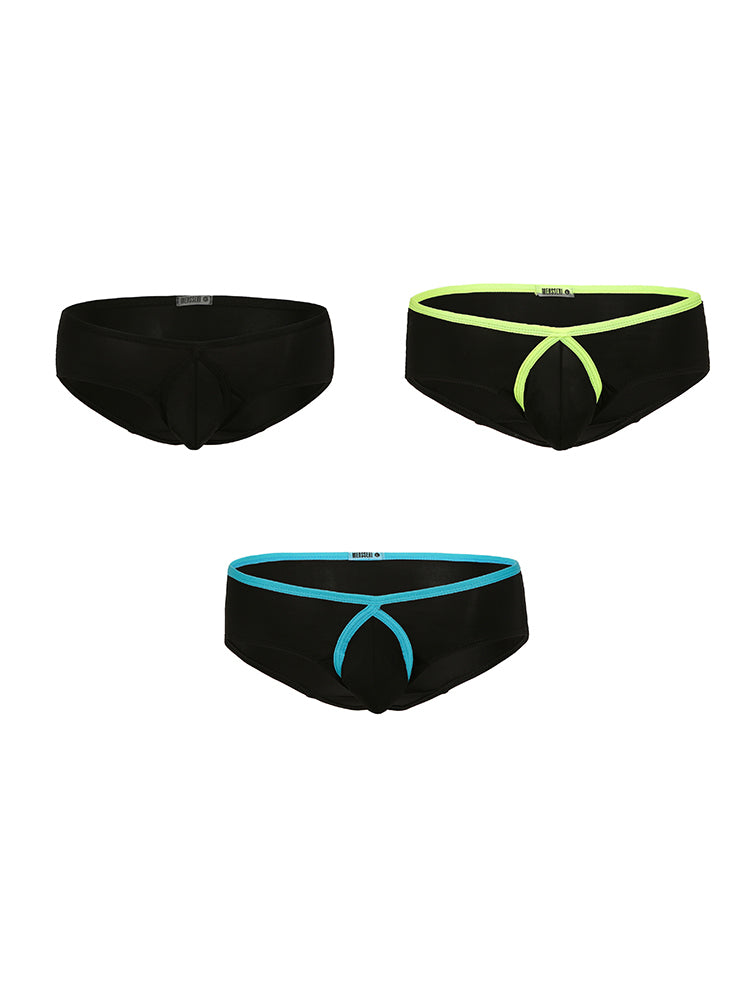 3 Pack Men's Trendy Breathable Sexy Nylon Trunks
