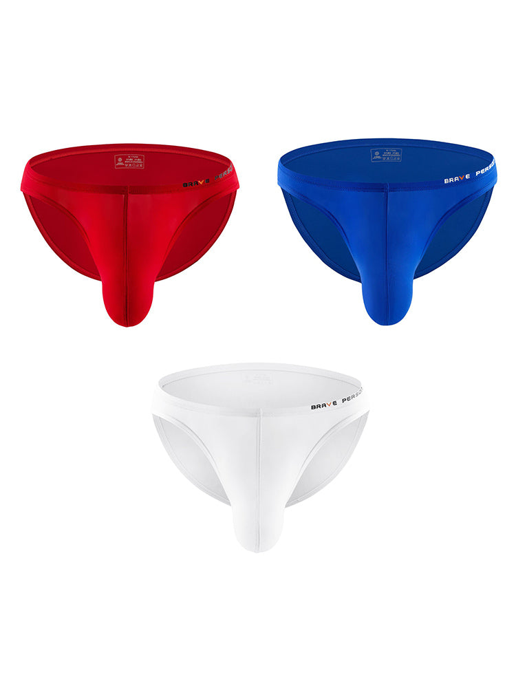 3 Pack Men's Sexy Comfortable Large Pouch Bikini