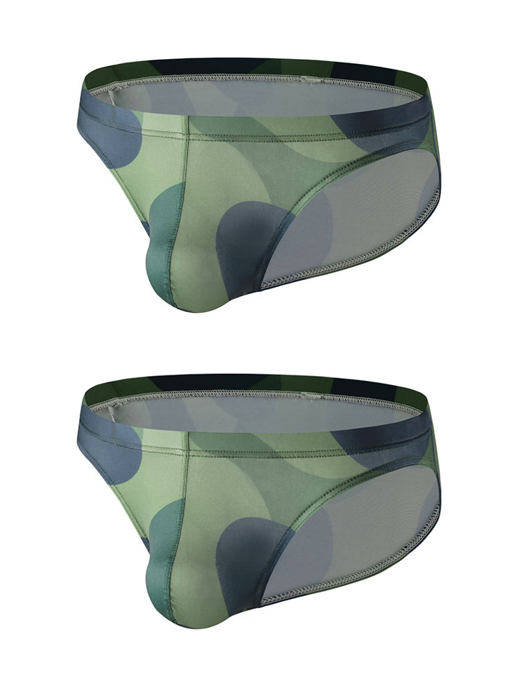 2 Pack Men's U-Pouch Camouflage Trendy Briefs