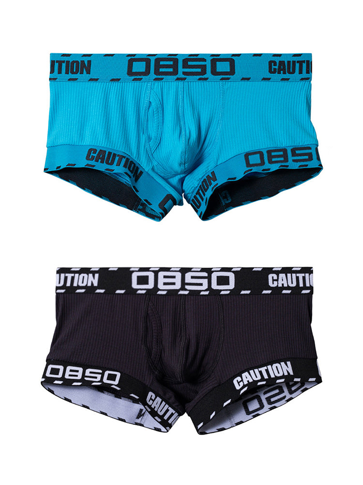 メンズUポーチローライズ通気性トランクス2枚組