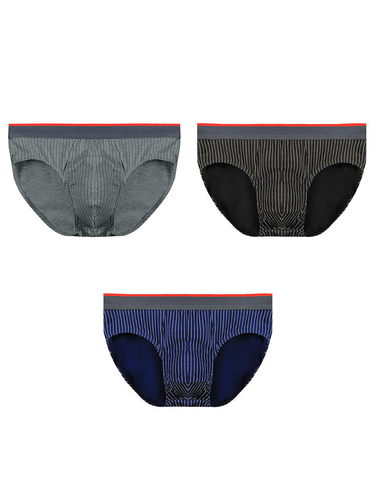 3-pack Men's Antibacterial Pure Cotton Sexy Sports Breathable Underwear