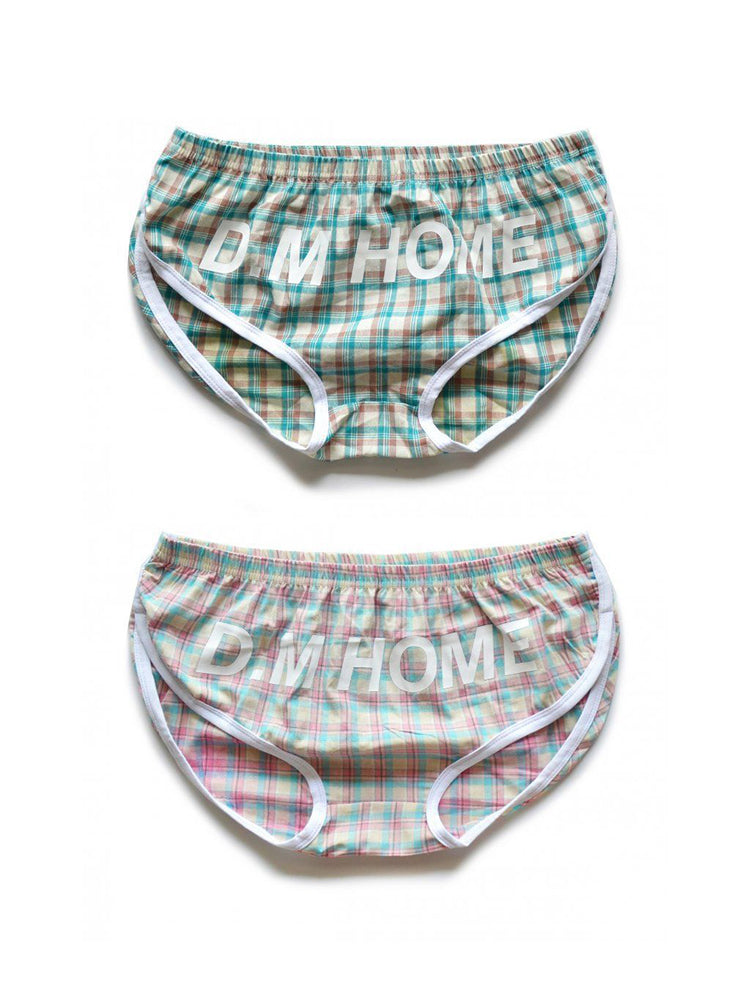 2 Pack Men's Loose Aloha Cotton Plaid Home Pants