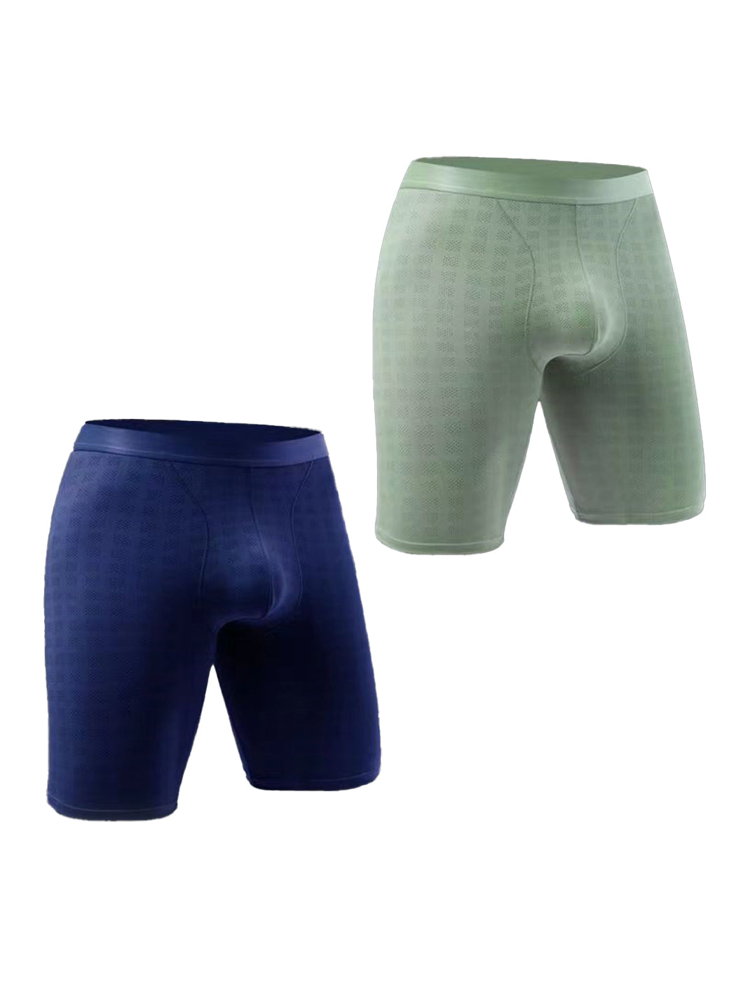 2 Pack Men's Front Pouch Mesh Boxer Briefs