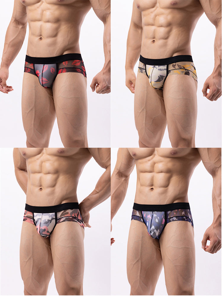 4-pack Men's Double-layer Breathable Mesh Briefs