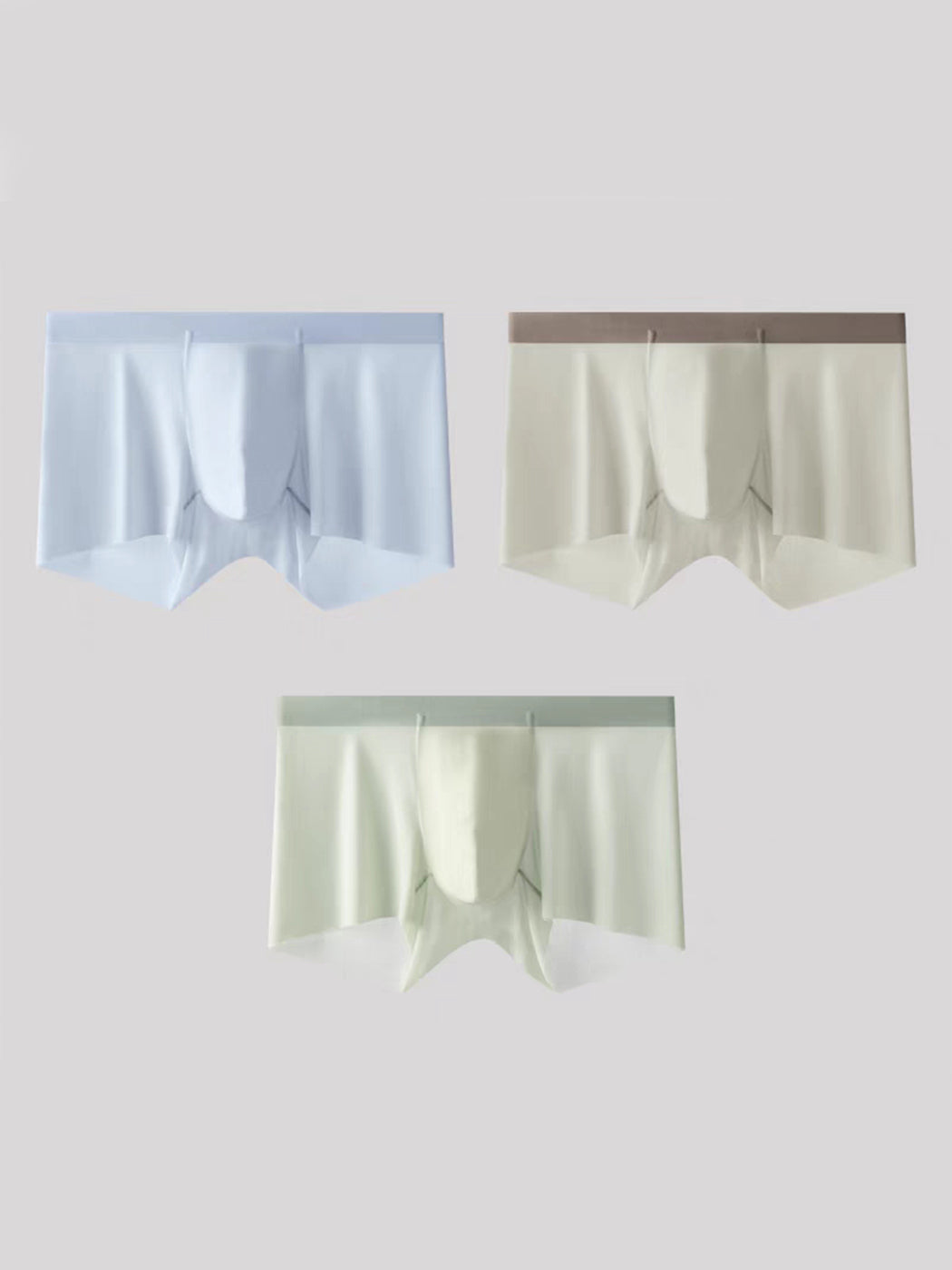 3 Pack Men's Ultra-thin Seamless Trunks