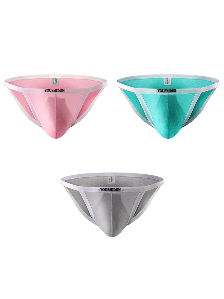 3-pack Men's Low Waist Sexy Narrow Hem Breathable Briefs