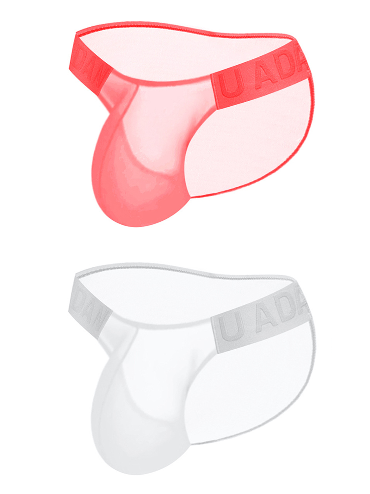 2 Pack Ultra-Thin Men's Breathable Semi-Transparent Sexy Bikini