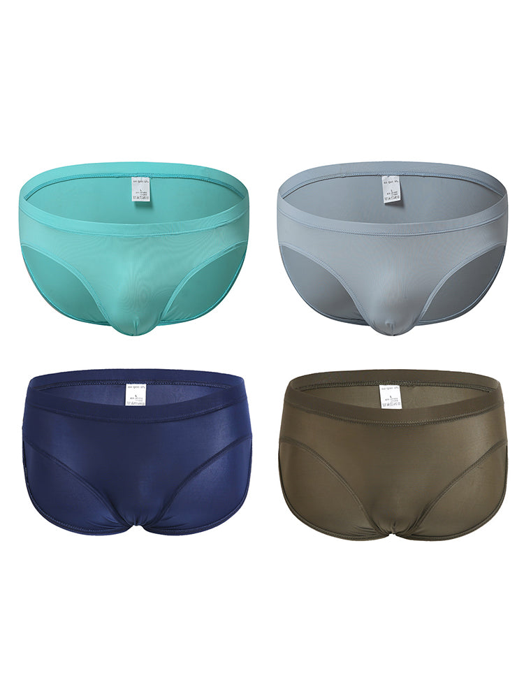 4 Pack Men's Seamless Ultra-Thin Briefs