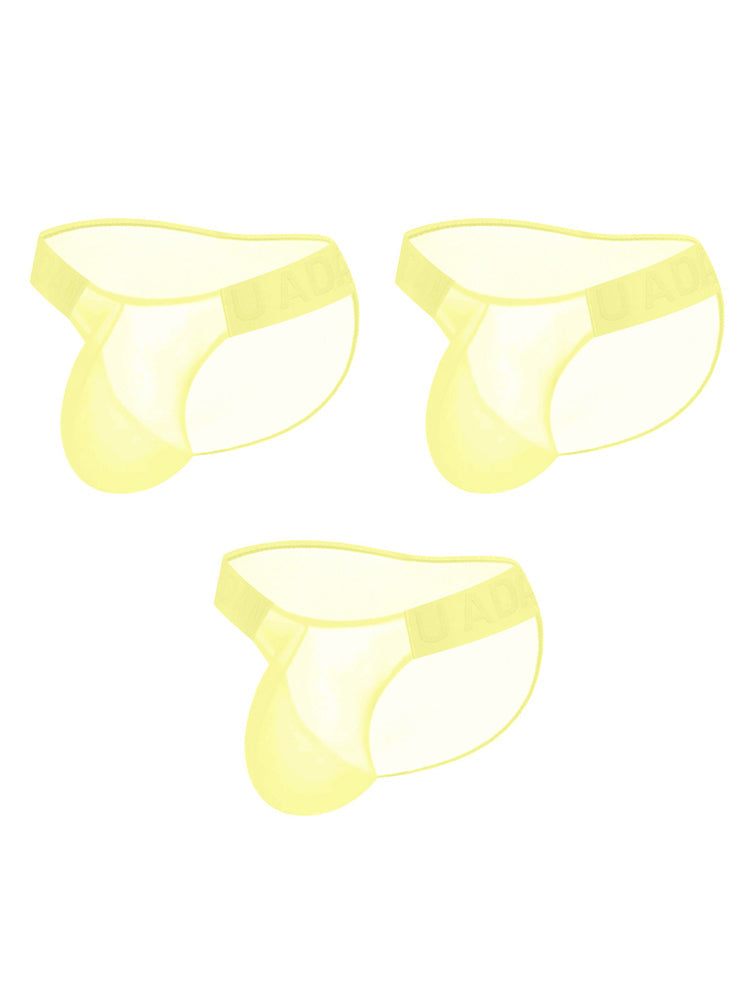 3 Pack Men's Semi-Transparent Comfortable High-Stretch Quick-Dry Bikini