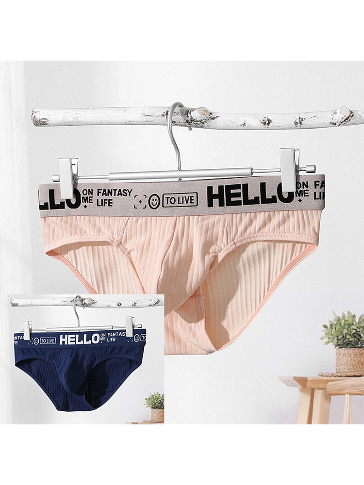 メンズ コットンリブ 通気性ブリーフ 3Dポーチ付き