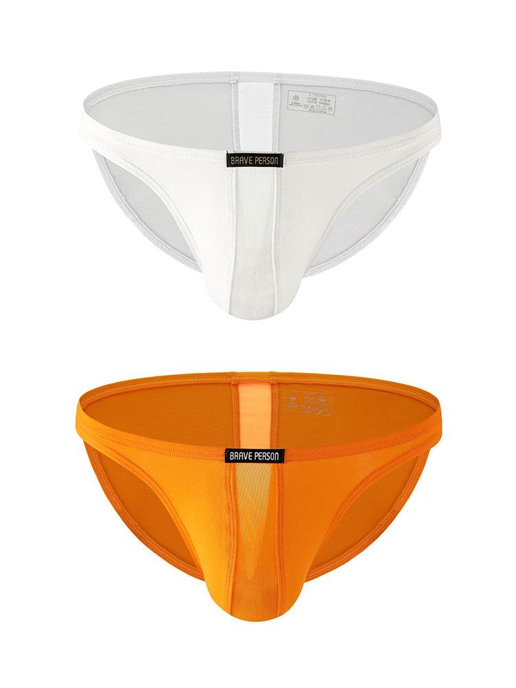 2 Pack Men's Solid Sexy Low-Rise Briefs