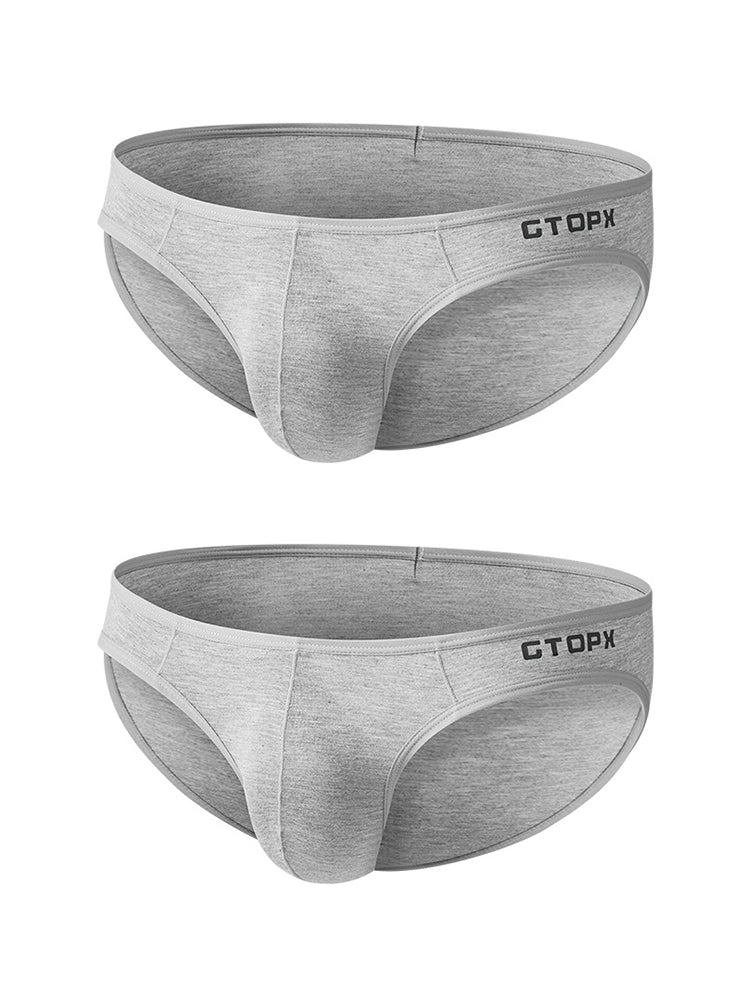 2 Pack Men's U-Shaped Pouch Single Layer Moisture-Wicking Comfortable Sexy Bikini