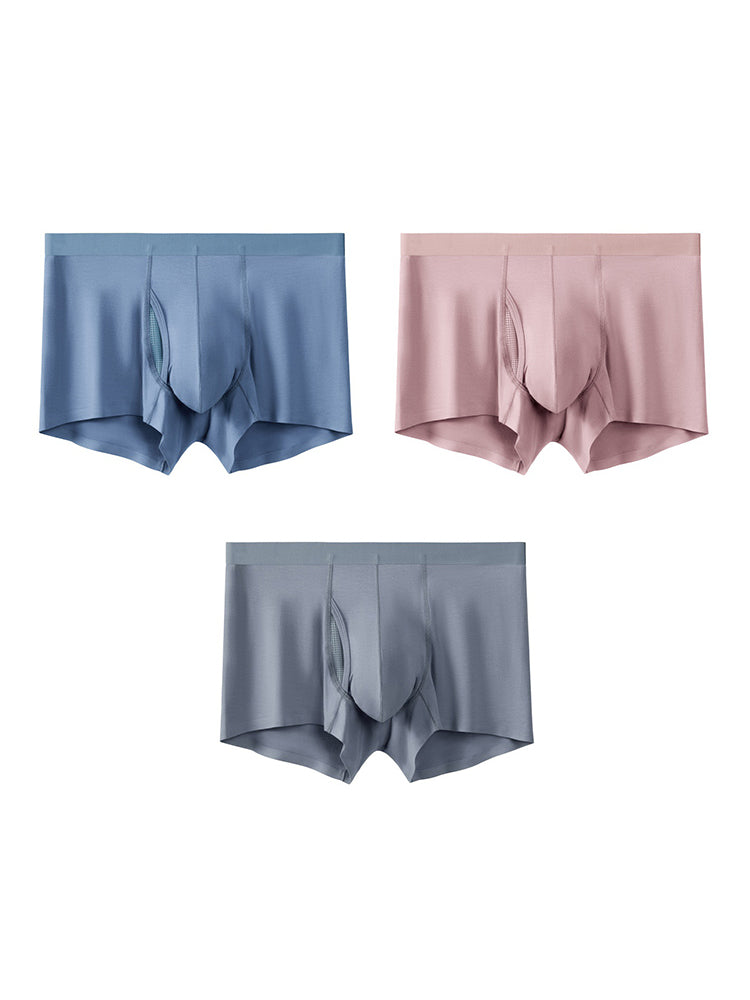 3 Pack Separation Design Support Pouch Boxer Briefs