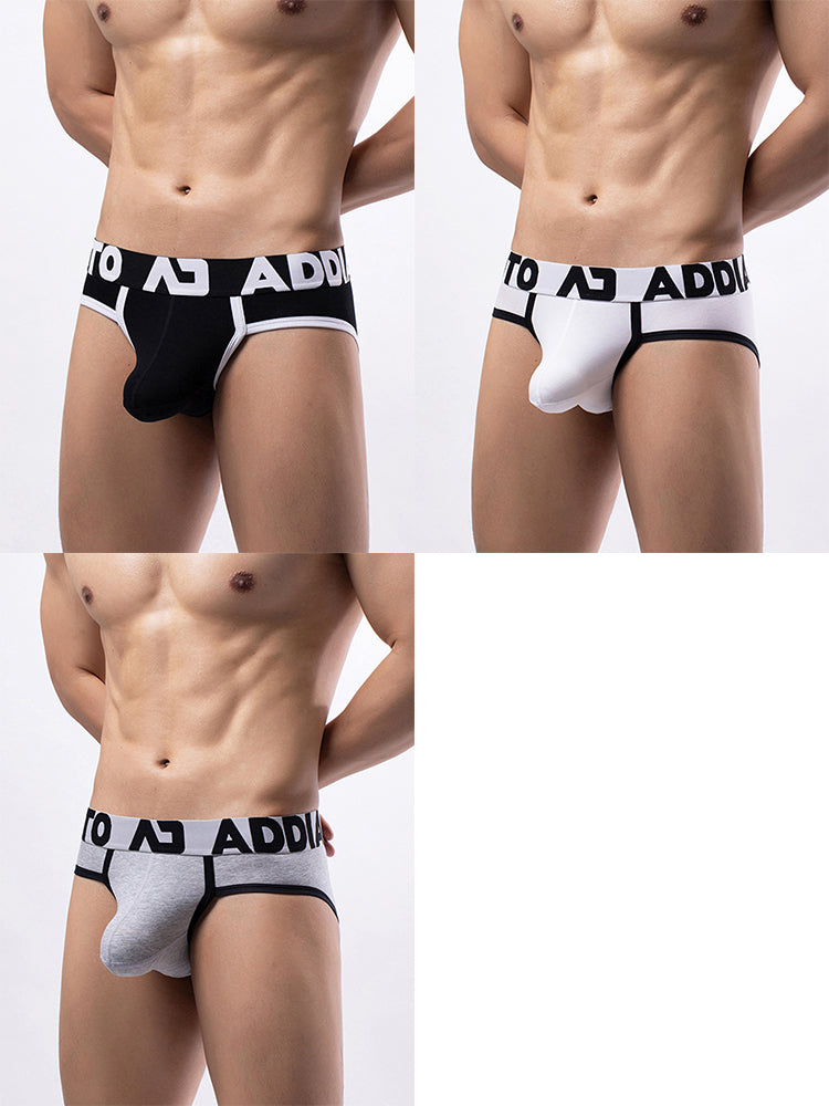 3 Pack Men's Gun and Bullet Separate Large Bag U-Shaped 3D Cut Loose Briefs