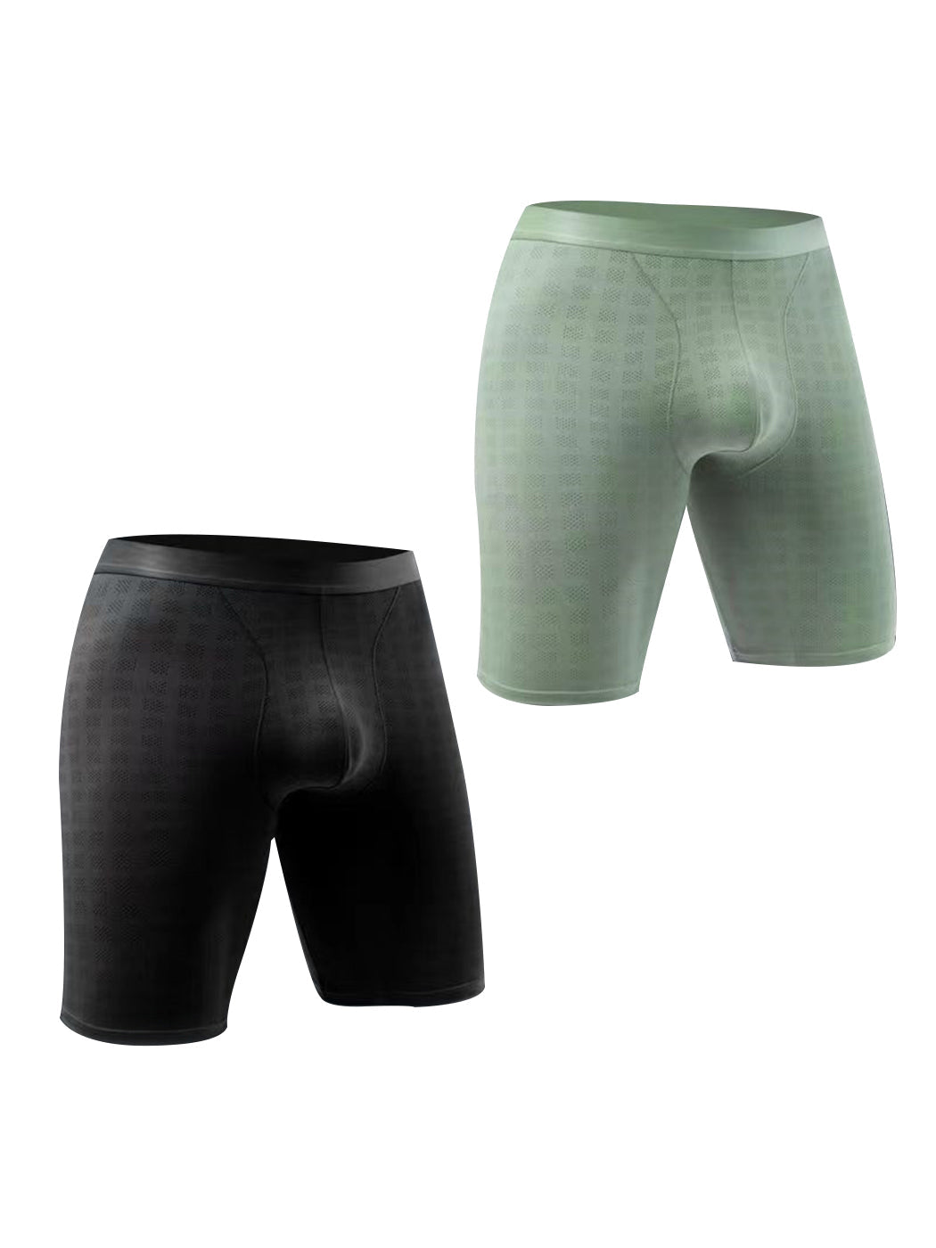 2 Pack Men's Front Pouch Mesh Boxer Briefs