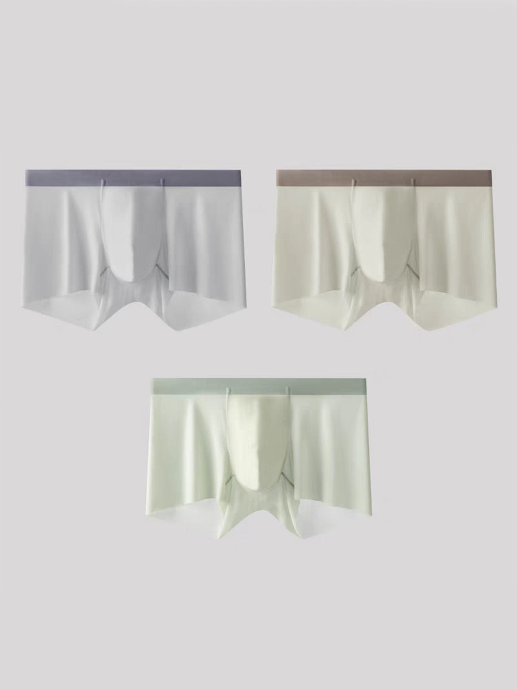 3 Pack Men's Ultra-thin Seamless Trunks