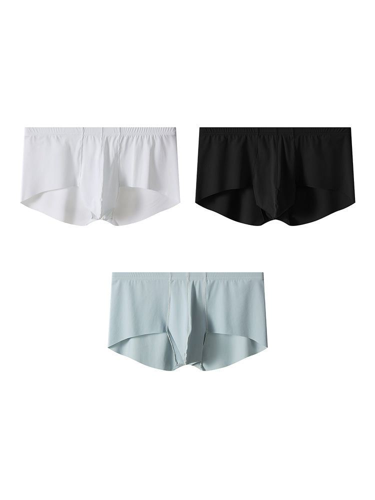 3 Pack Men's Contoured Pouch Seamless Trunks