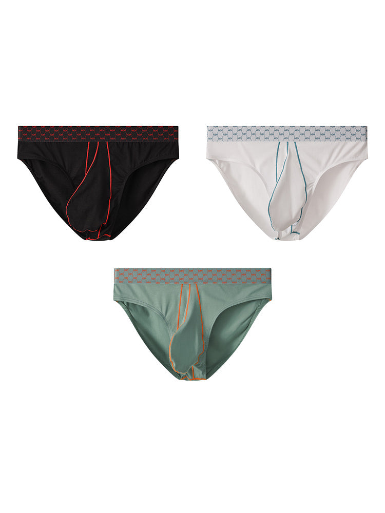 3 Pack Men's Breathable Anti-Chafing Cotton Briefs
