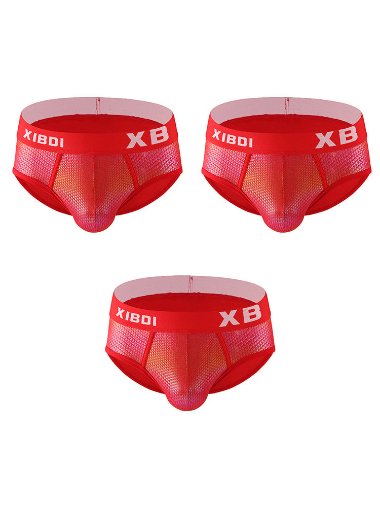 3 Pack Men's Sexy Trendy Comfortable Breathable Briefs