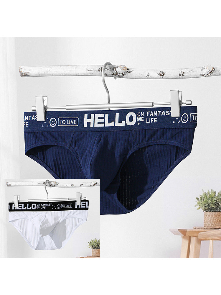 メンズ コットンリブ 通気性ブリーフ 3Dポーチ付き