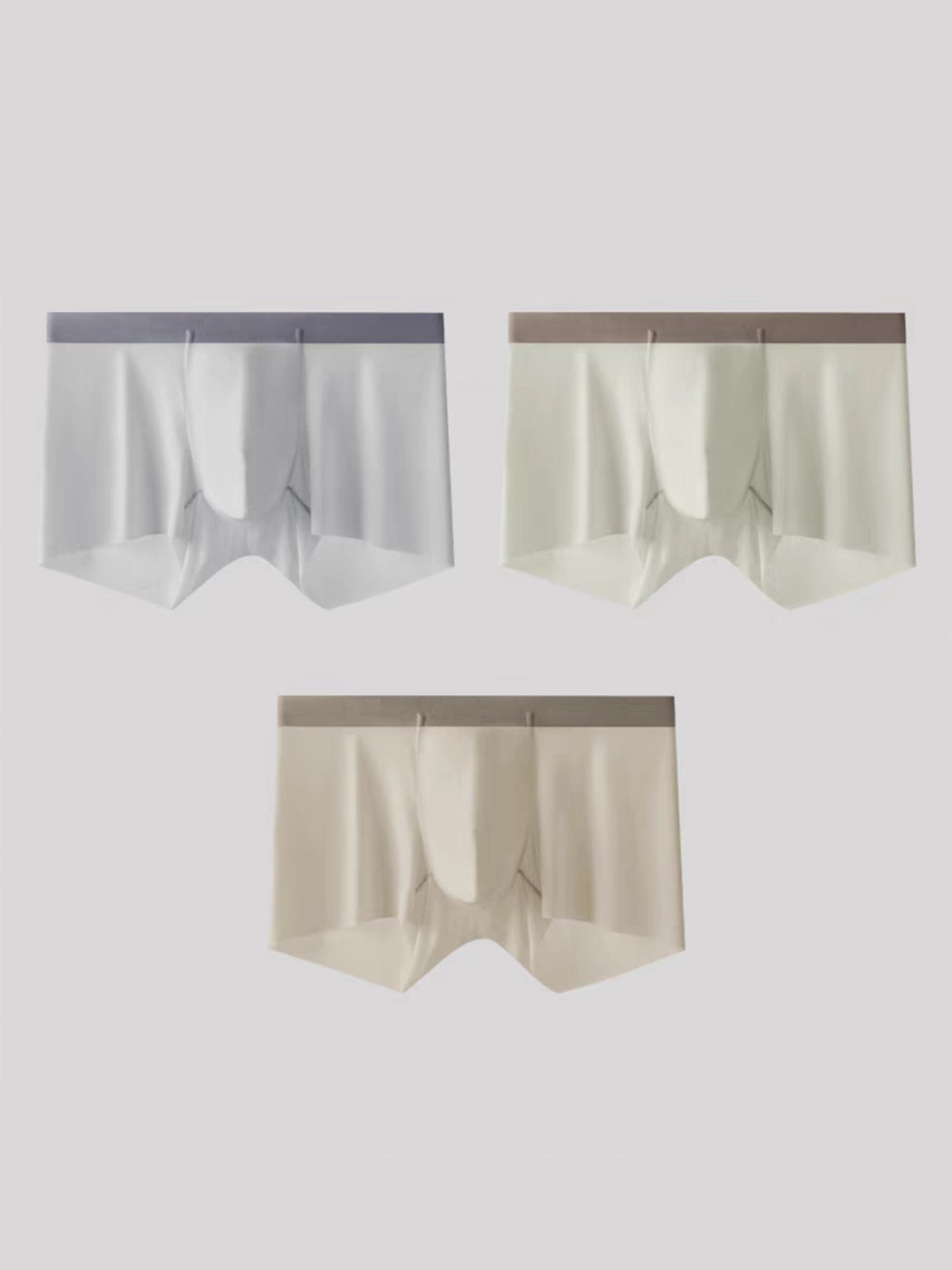 3 Pack Men's Ultra-thin Seamless Trunks