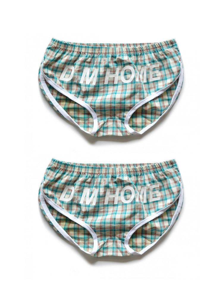2 Pack Men's Loose Aloha Cotton Plaid Home Pants