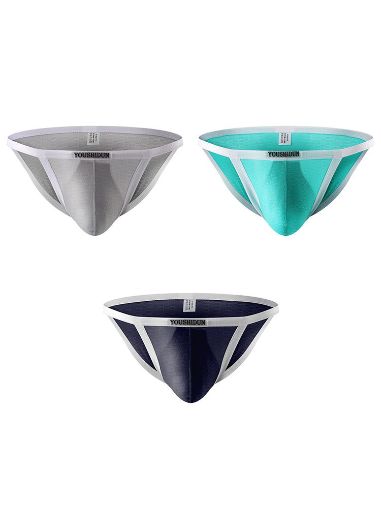 3-pack Men's Low Waist Sexy Narrow Hem Breathable Briefs