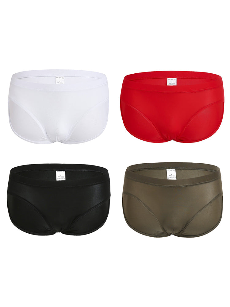 4 Pack Men's Seamless Ultra-Thin Briefs