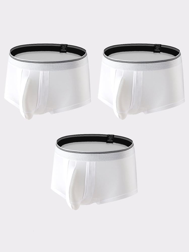 3 Pack Men's Mid-Rise Separation Breathable Elastic Trunks