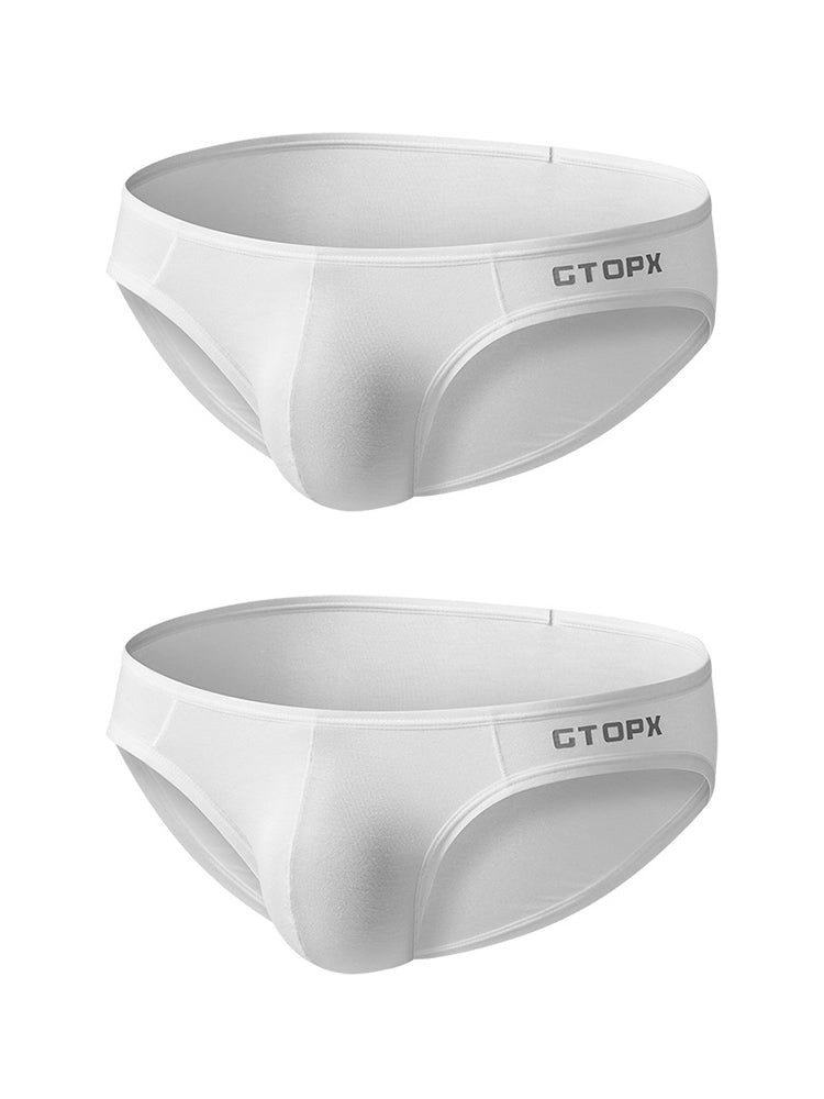 2 Pack Men's U-Shaped Pouch Single Layer Moisture-Wicking Comfortable Sexy Bikini