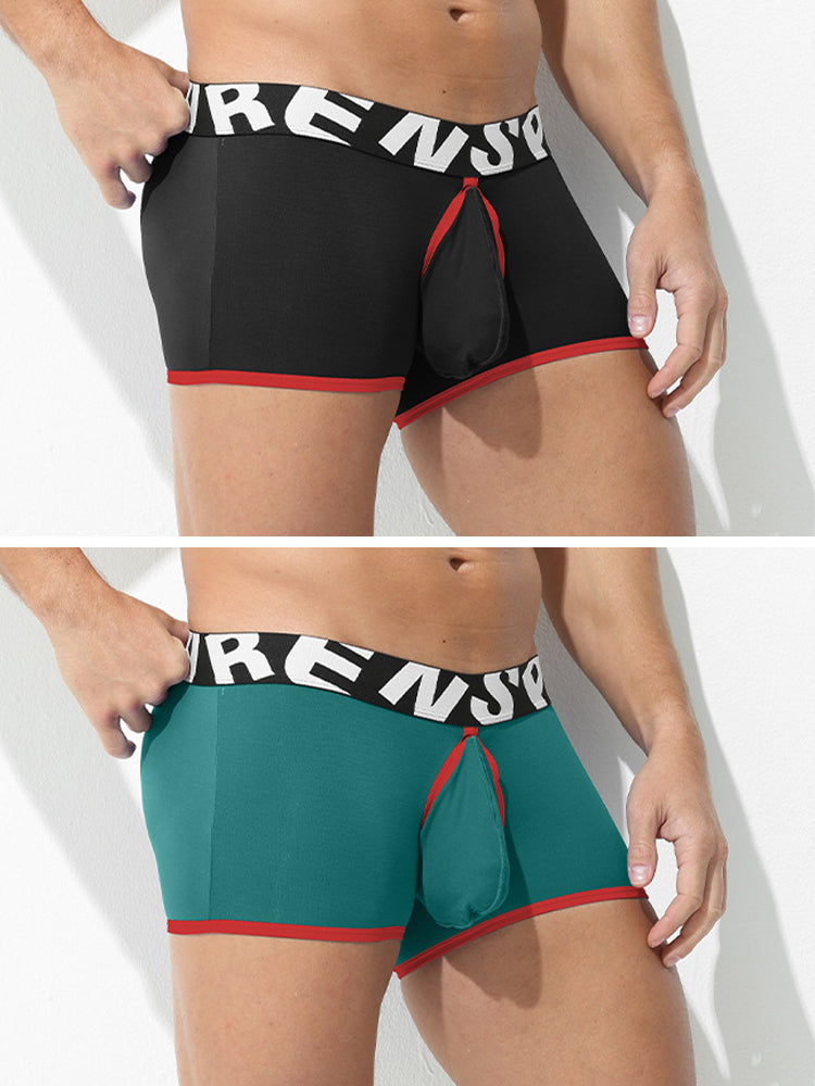 2 Pack Men's Modal Sexy Breathable Classic Trunks