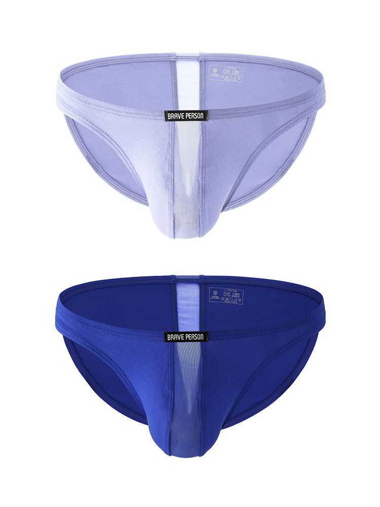2 Pack Men's Solid Sexy Low-Rise Briefs