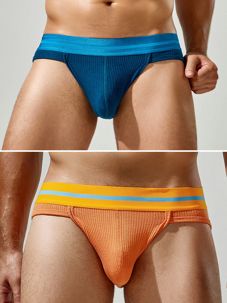 Sexy Spliced Color Briefs For Men