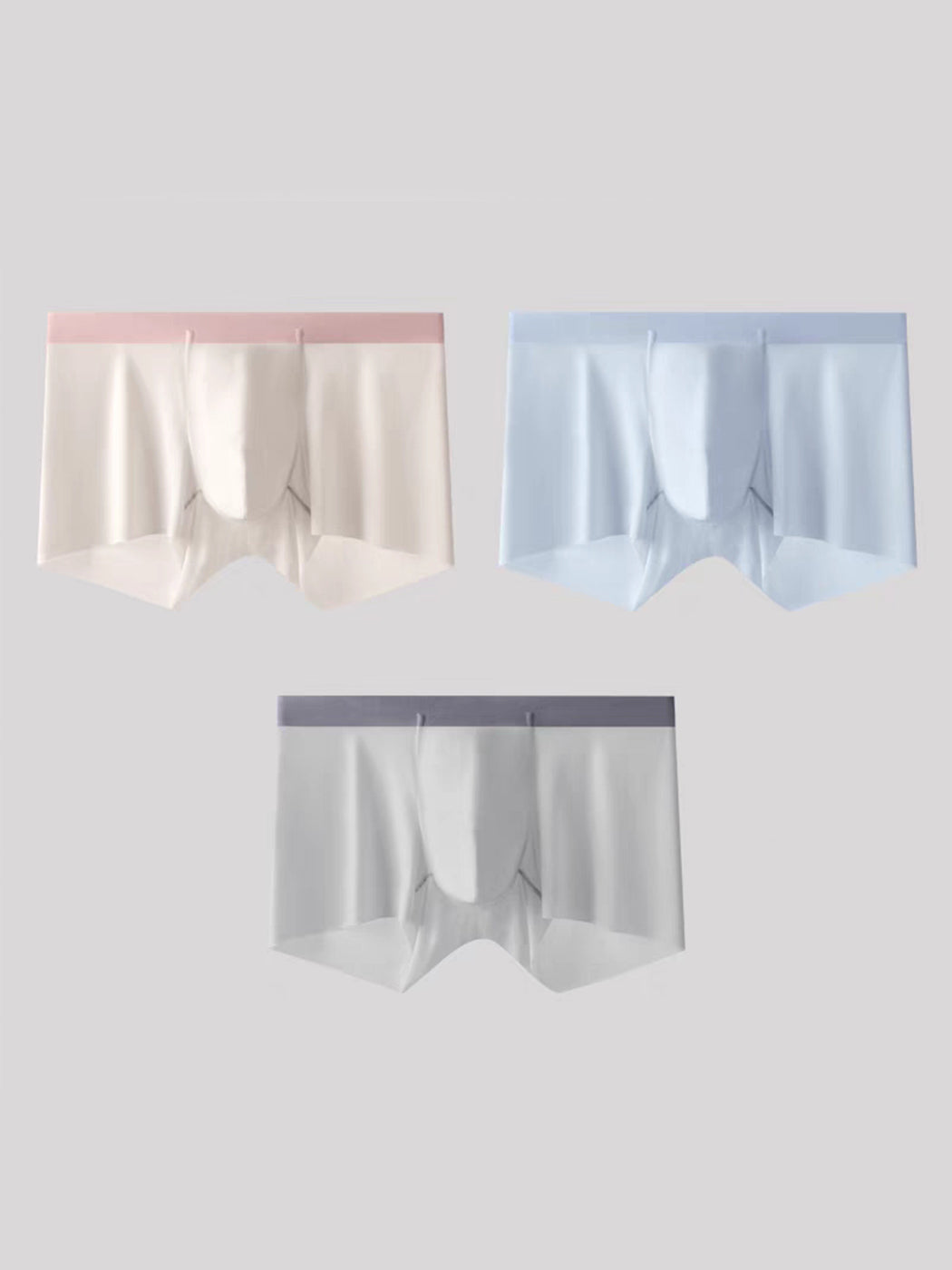 3 Pack Men's Ultra-thin Seamless Trunks