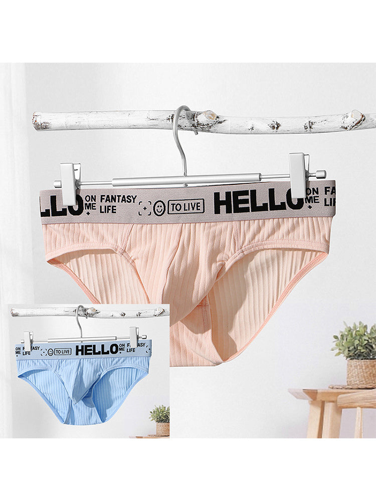 メンズ コットンリブ 通気性ブリーフ 3Dポーチ付き