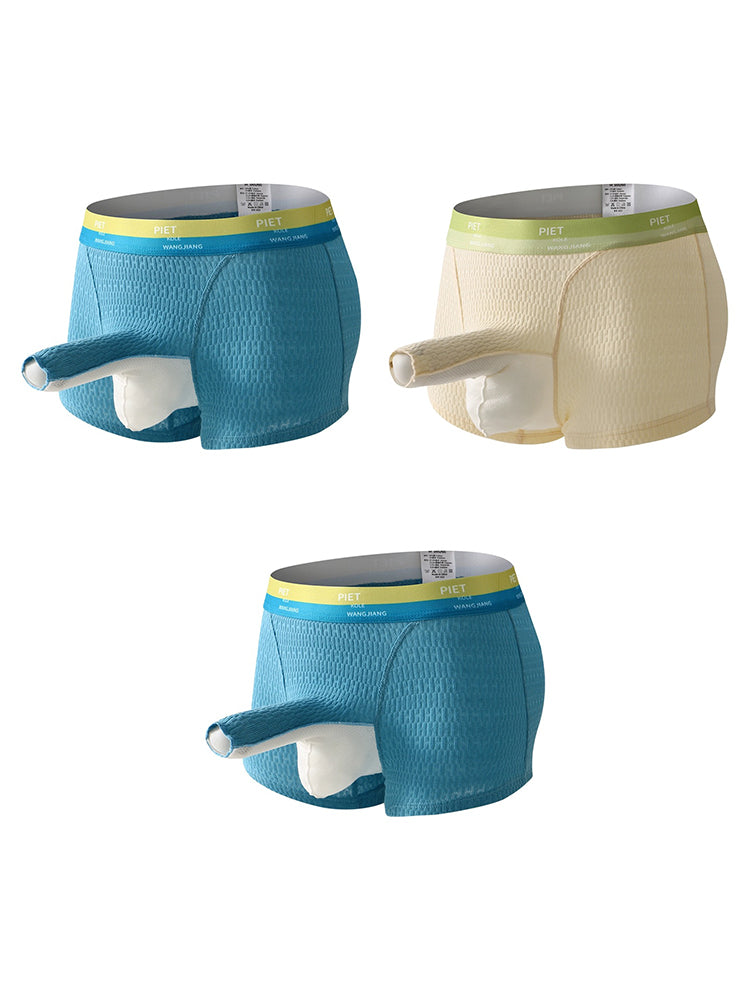 3 Pack Separate Pouch Trunks with Open Fly