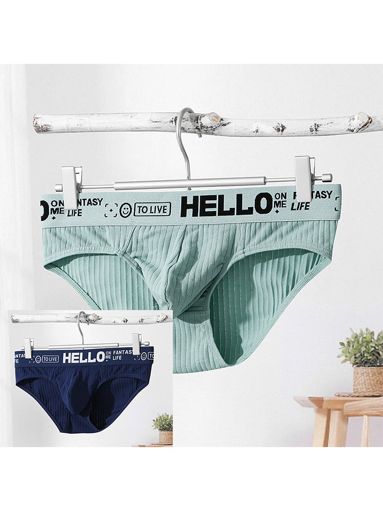 メンズ コットンリブ 通気性ブリーフ 3Dポーチ付き