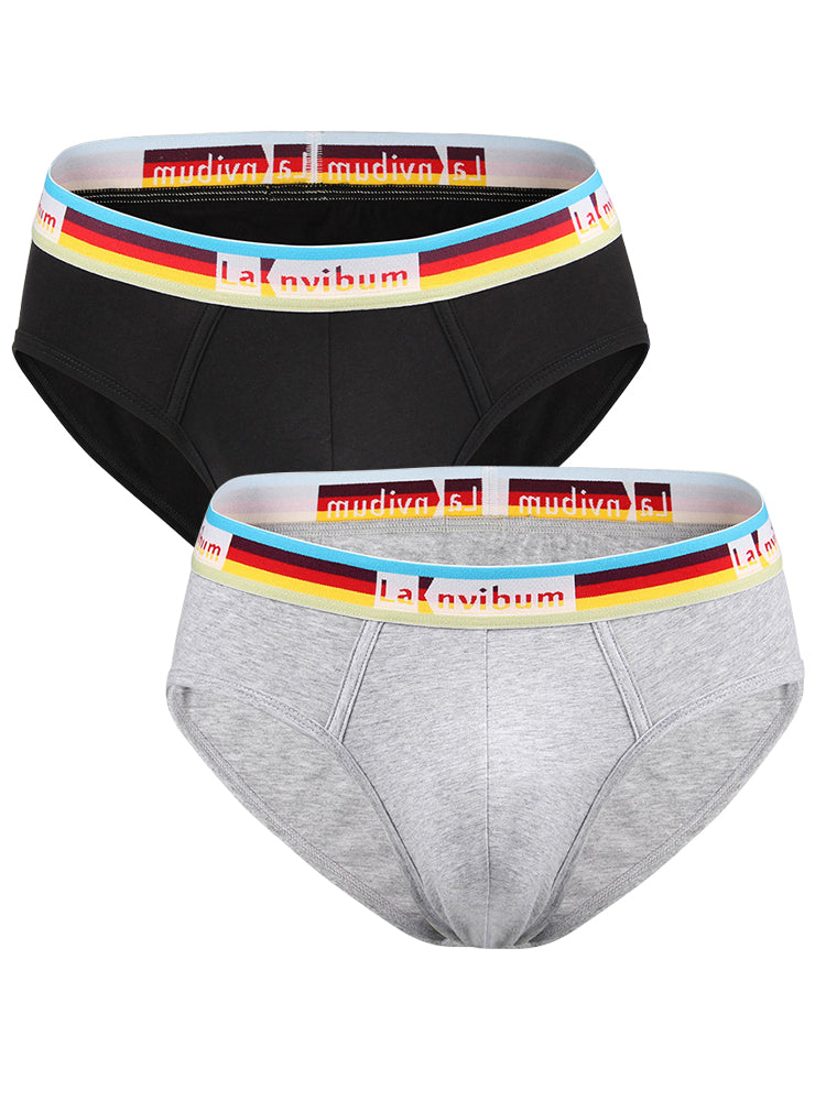 2 Pack Men's U Pouch Rainbow Pride Briefs
