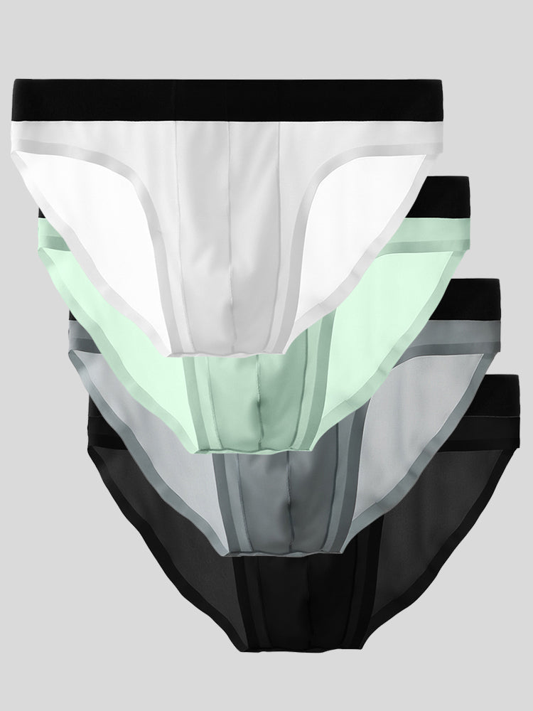 4 Pack Ice Silk Seamless Men's Briefs