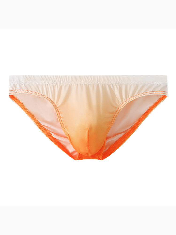 3 Pack Men's Sensual Silk-Like Loose Gradient Color Bikini