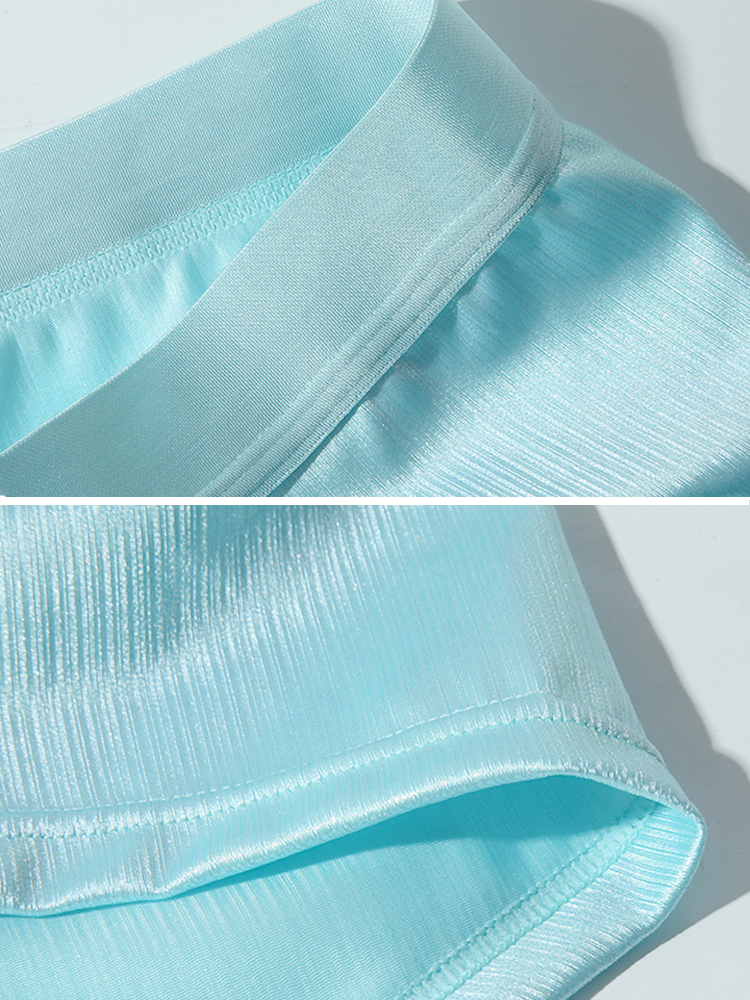 Men's Metallic Glossy Big Pouch Boxer with Fly