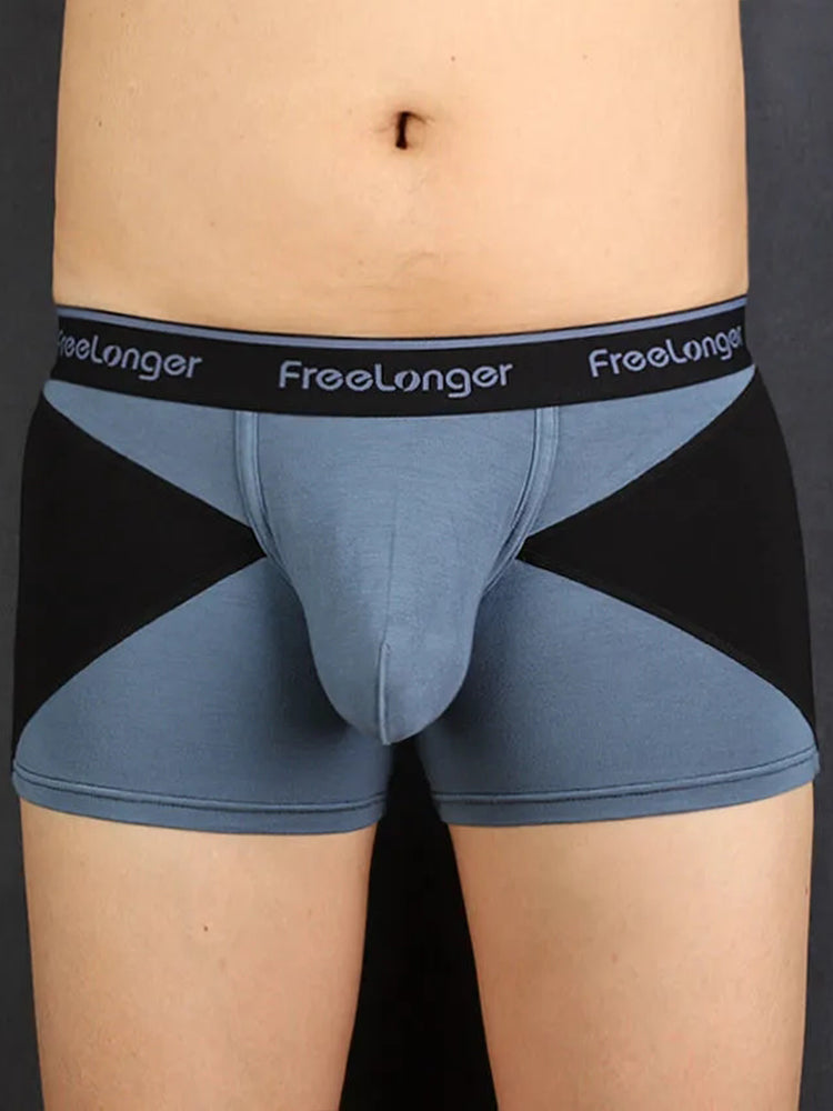 FreeLonger Men's U convex Separate Support Pouch Trunks
