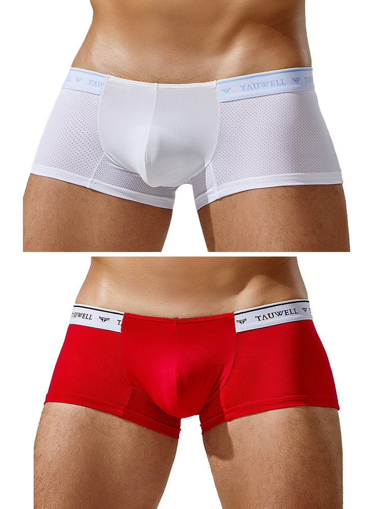 メンズ セクシー 快適 通気性 無地 トランクス 2枚組