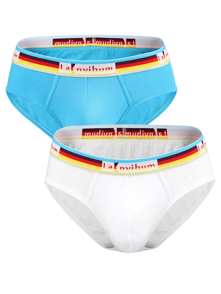 2 Pack Men's U Pouch Rainbow Pride Briefs