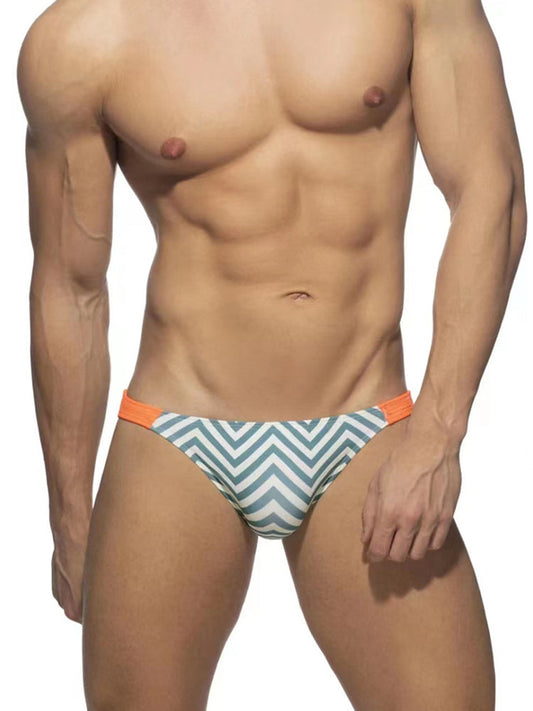 Men's Zig Zag Swim Bikini with Removable Pad