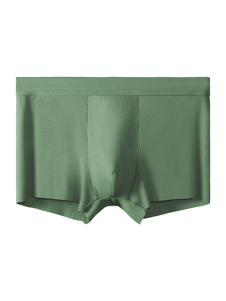 4 Pack Men's Ice Silk Seamless Trunks Underwear