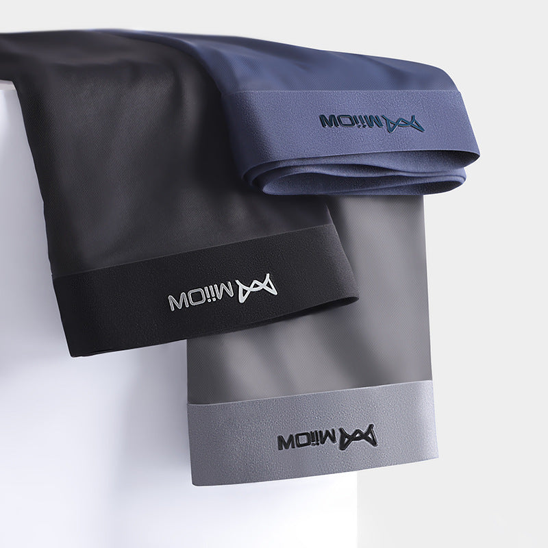 3 Pcs Ultra-thin Solid Men's Trunk Sets